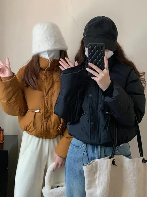 Winter Long Sleeves Down Filled Puffer Jacket